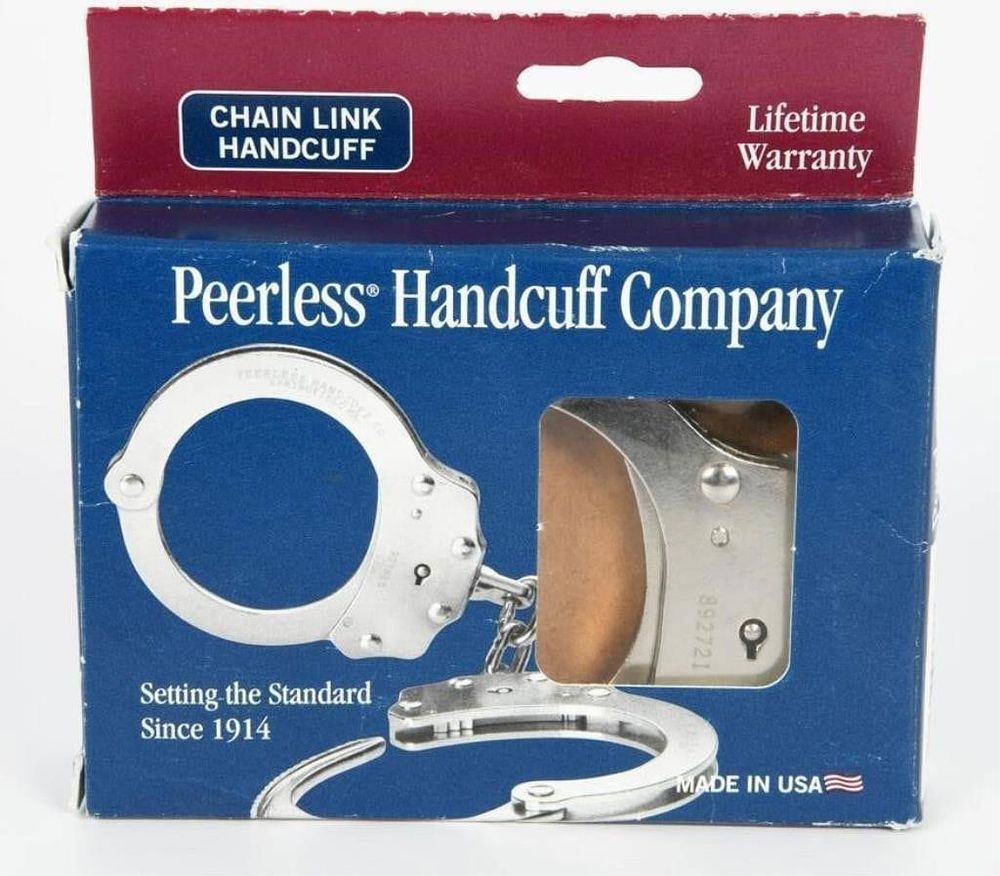 Lot 233: Peerless Chainlink Handcuff With keys