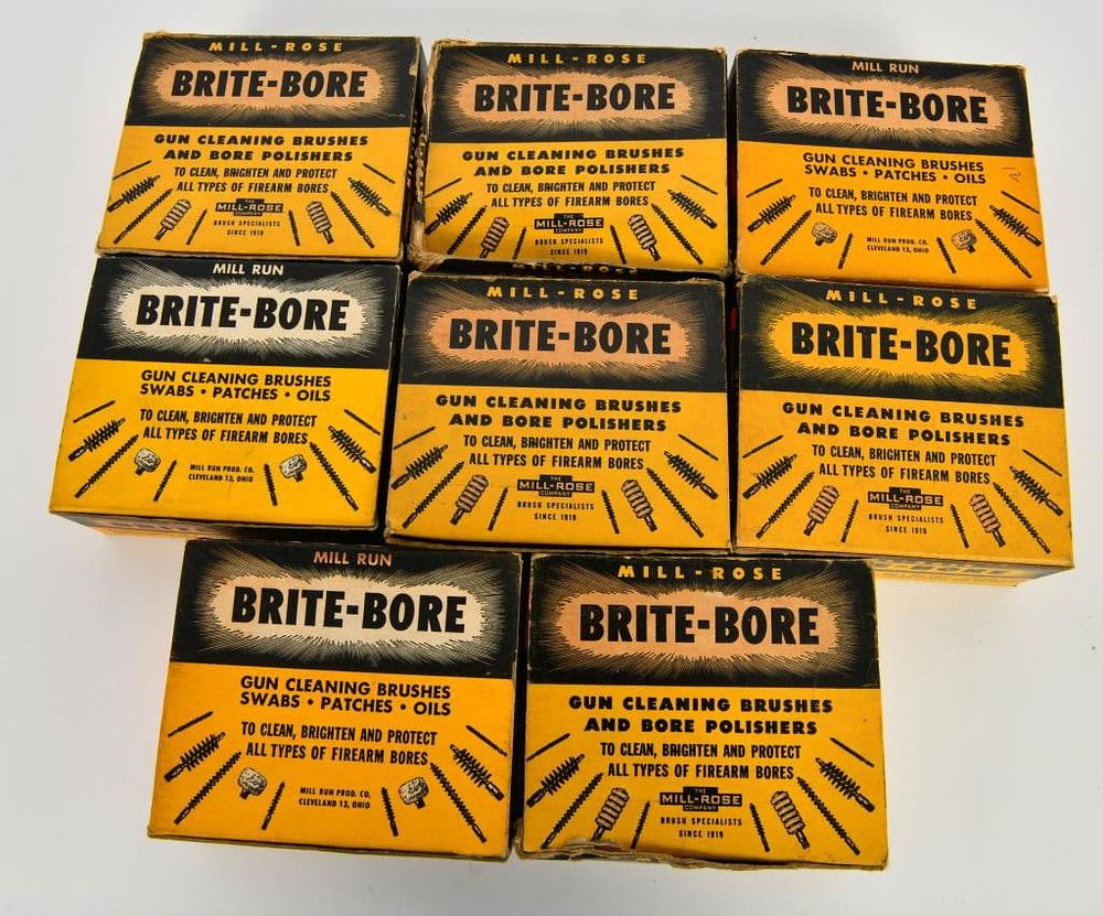 Lot 242: (80) Vtg Brite-Bore Shotgun Brushes Mill Run