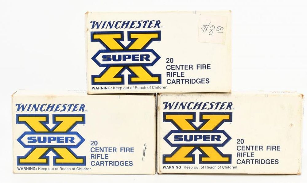 Lot 244: 60 Rounds Of Winchester .358 Win Ammunition