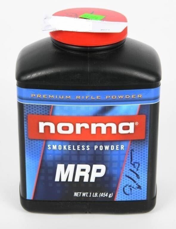 Lot 281: 1 LB of Norma MRP Smokeless Rifle Powder