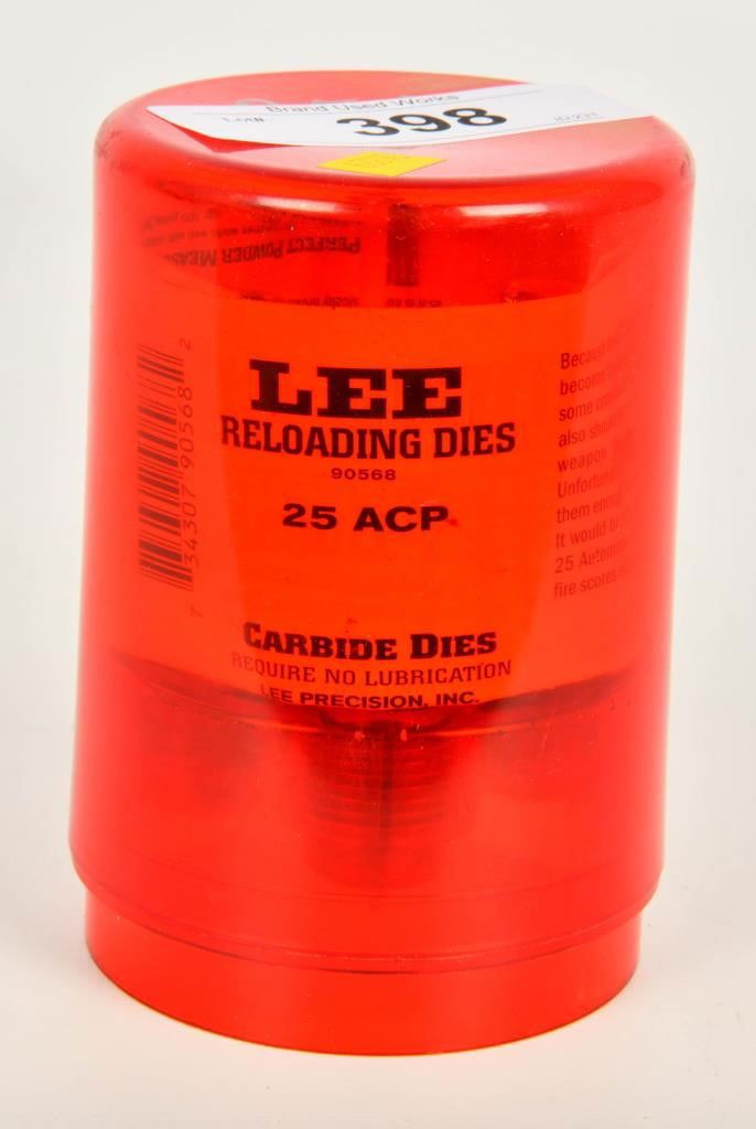Lot 398: Lee Precision Carbide Reloading Die Set For .25