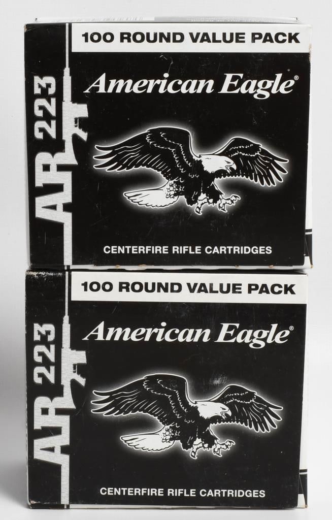 Lot 484: 200 Rounds American Eagle .223 Rem Ammunition
