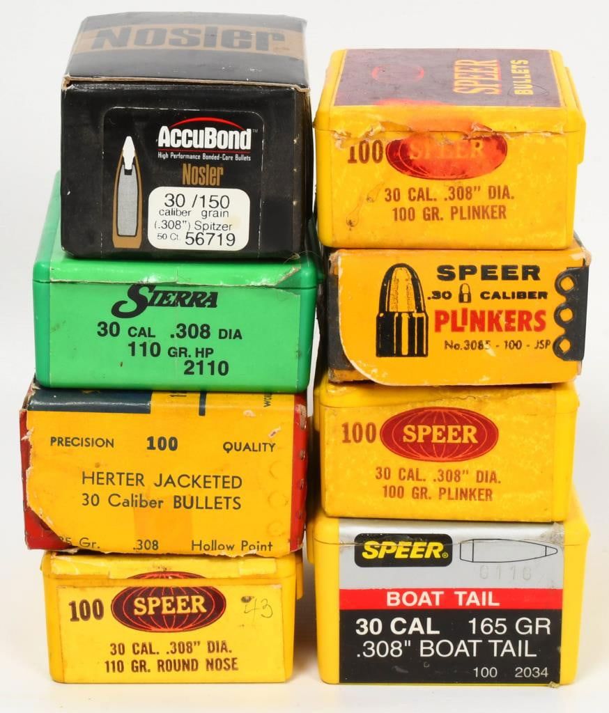 Lot 494: Approx 600 Ct Of .30 Caliber Reloading Bullet Tips