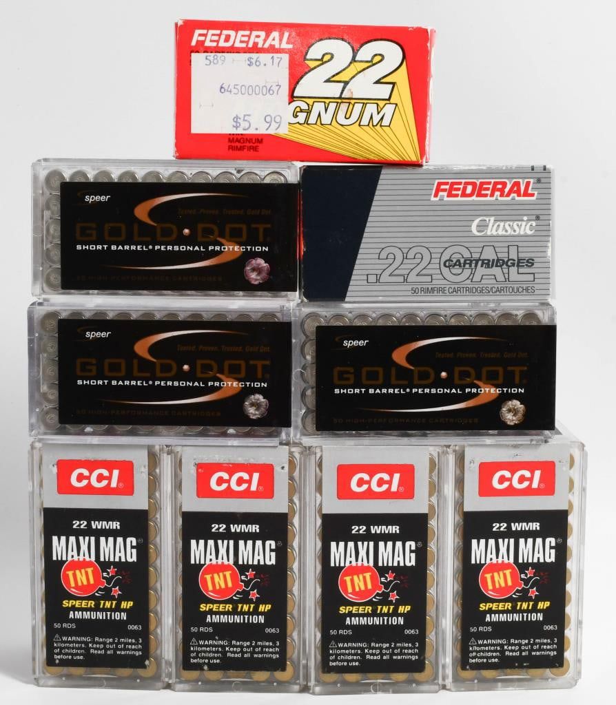 Lot 547: 450 Rounds of .22 WMR Ammunition