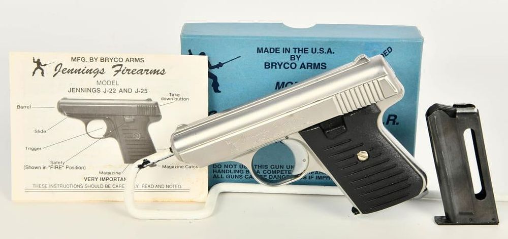 Lot 591: Bryco Jennings Model J-22 Semi Auto Pistol .22 LR