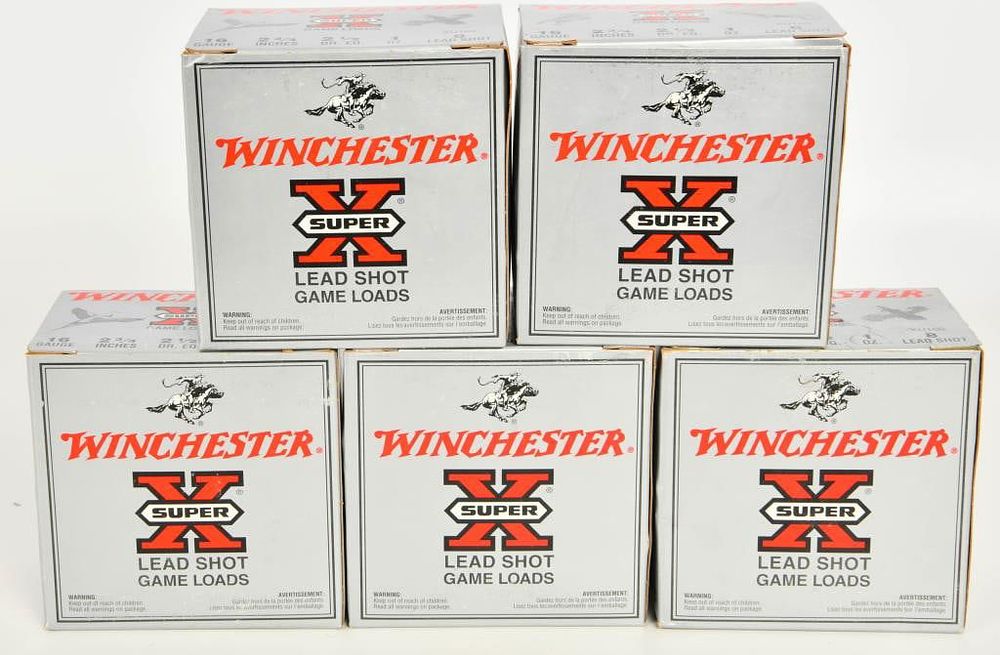 Lot 619: 125 Rounds of Winchester 16 Gauge Shotshells