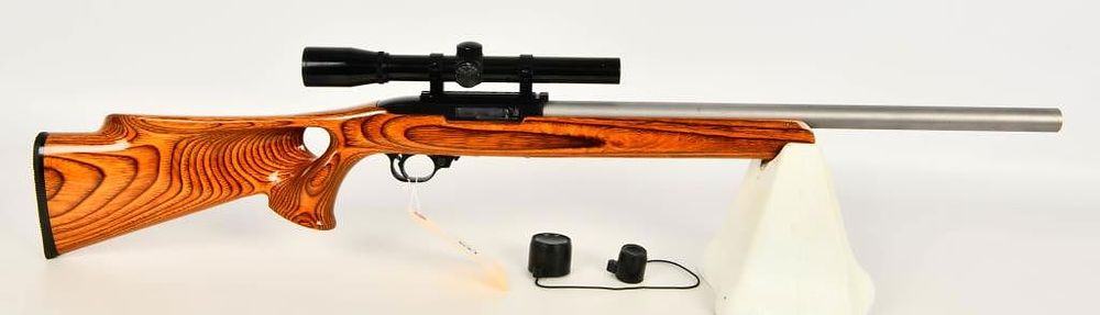 Lot 627: Ruger 10/22 Heavy Barrel Semi Auto Rifle .22 LR