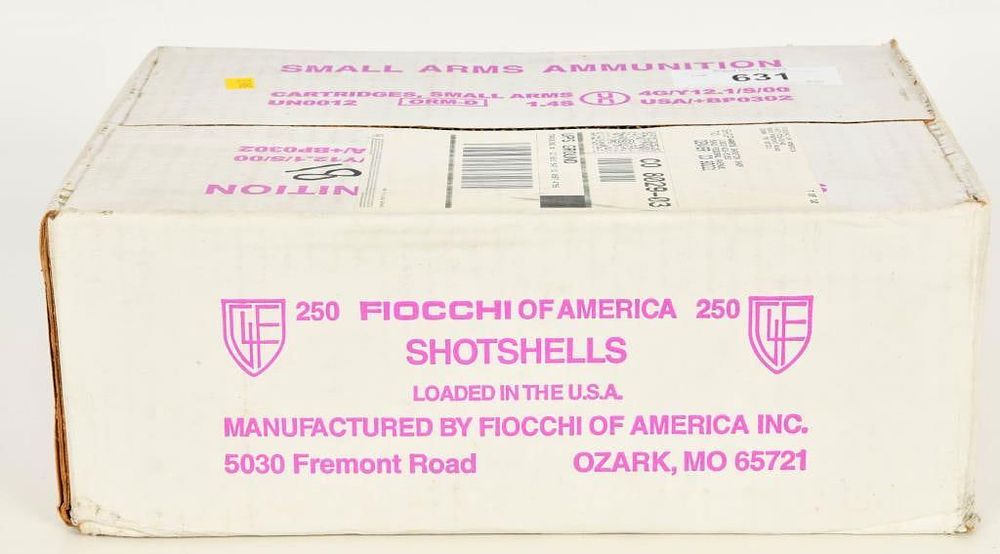 Lot 631: 250 Round Case of Fiocchi 12 Gauge Shotshells