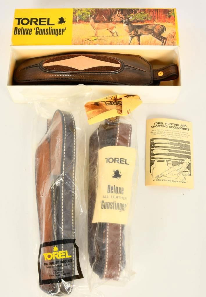 Lot 635: (3) NIP Torel Deluxe Leather Gunslinger