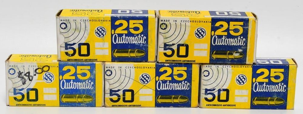 Lot 667: 234 Rounds Of Sellier & Bellot .25 ACP Ammunition