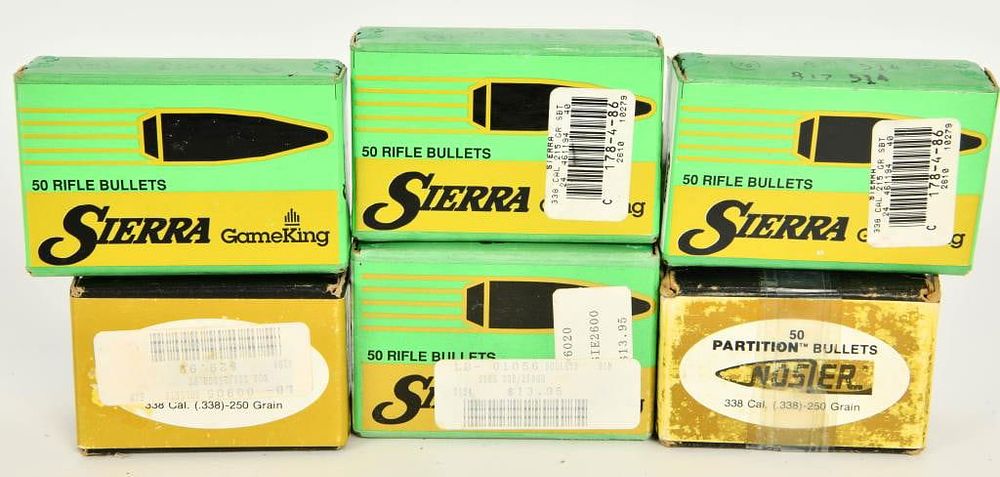 Lot 682: 300 Count of .338 Caliber Reloading Bullet Tips