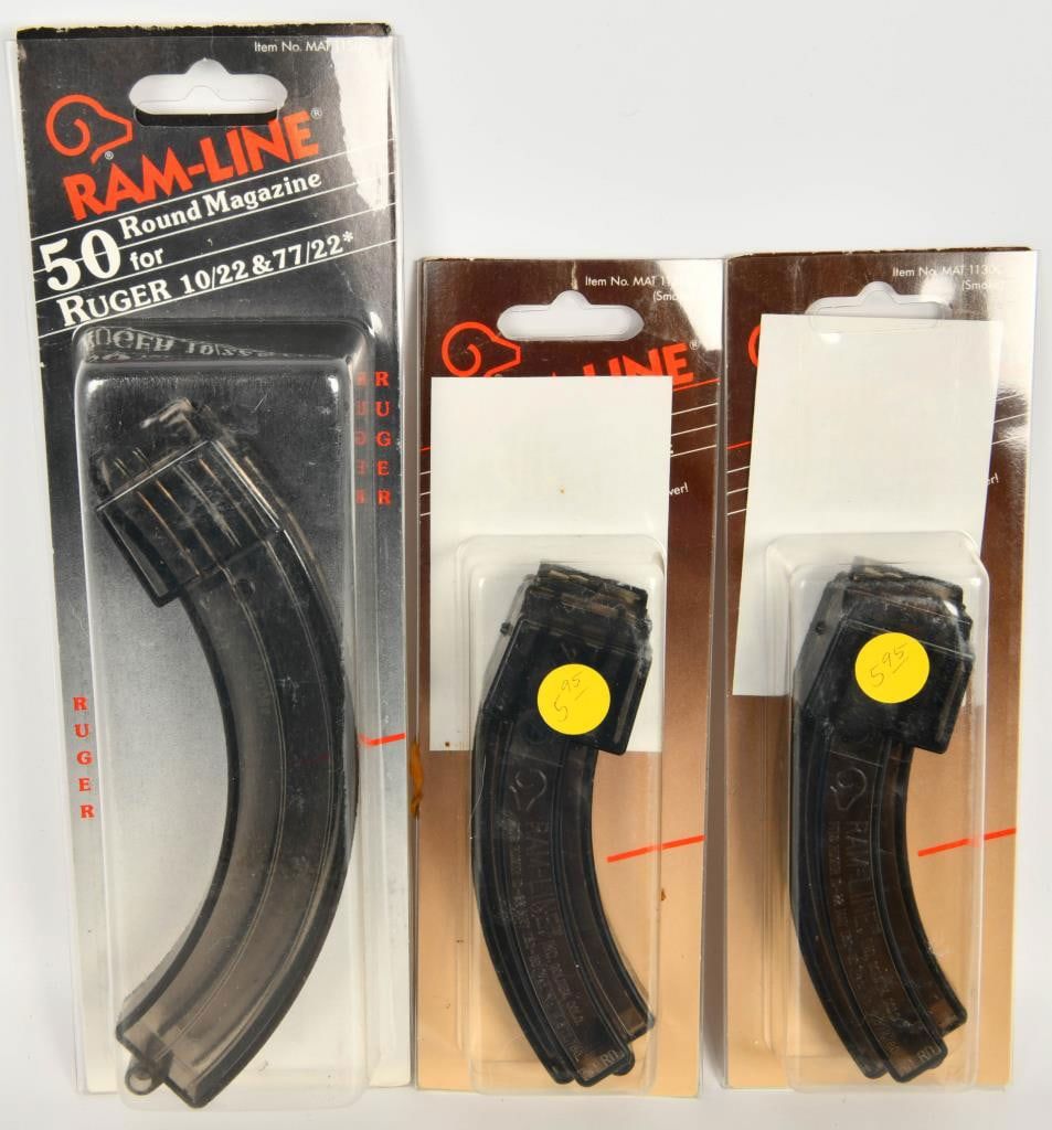 Lot 692: (3) various Ram-Line Magazines NIP 10/22