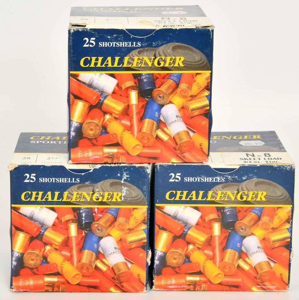 Lot 700: 75 rounds Challenger 28 Ga Shotshells Skeet loads