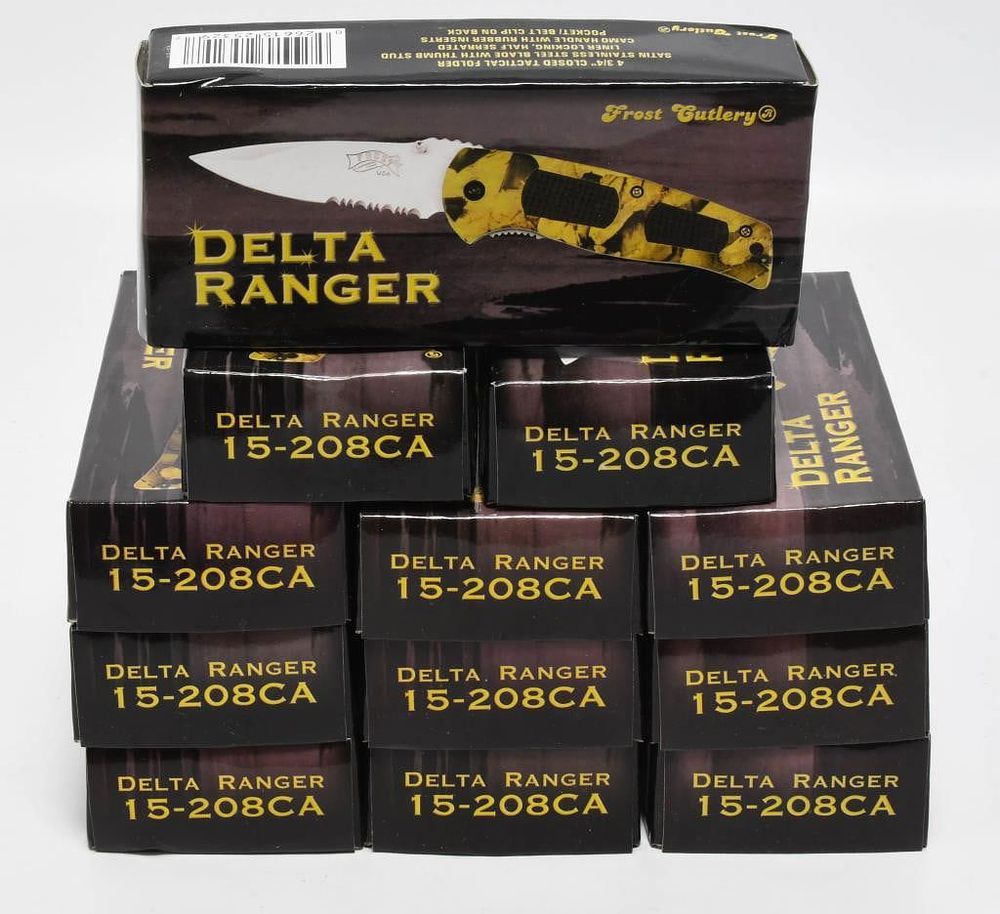 Lot 1115: 12 NIB Frost Cutlery Delta Ranger Tactical Knives