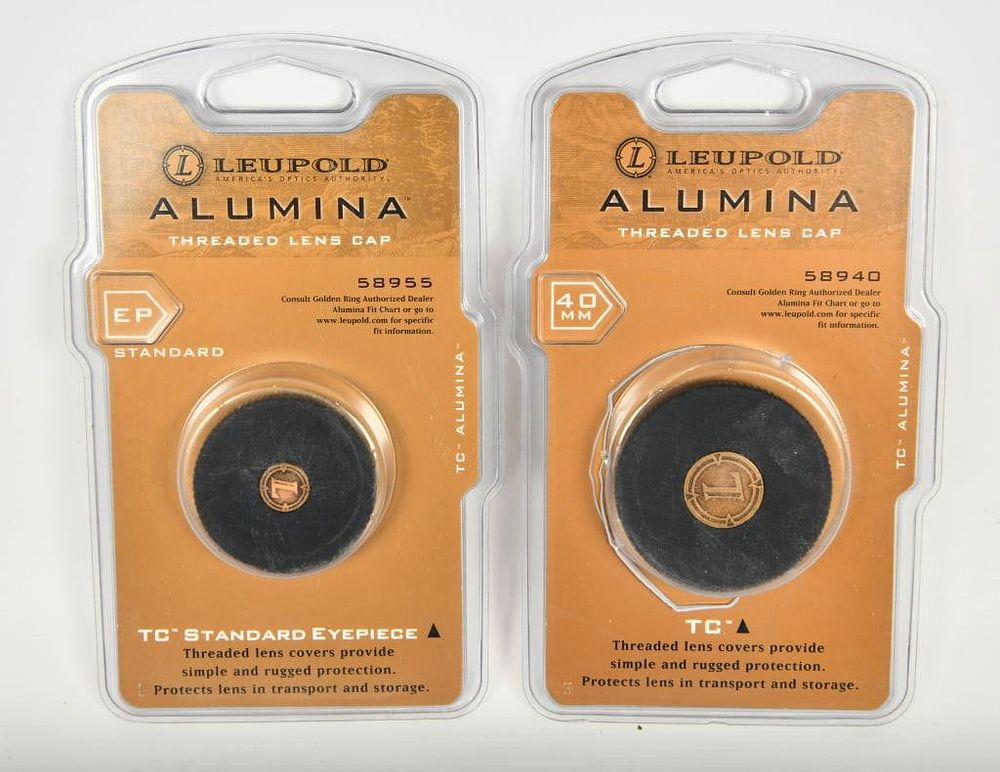 Lot 1151: 2 NIP Leupold Alumina Threaded Lens Caps