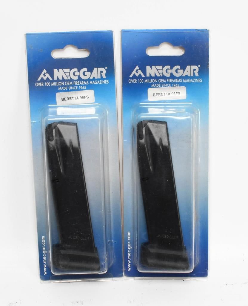 Lot 1154: (2) NIP MeC-Gar Beretta 96FS Magazines
