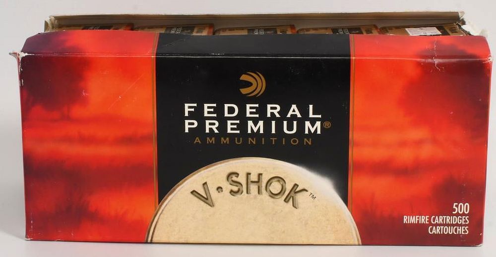 Lot 1156: 500 Rounds Of Federal .17 HMR Premium Ammo