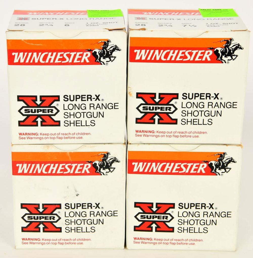 Lot 1168: 100 Rounds of Winchester 28 Gauge Shotshells
