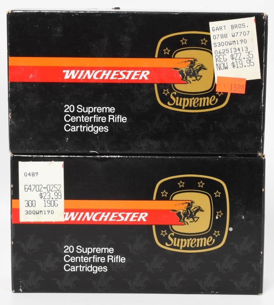 Lot 1231: 40 Rounds Of Winchester .300 Win Mag Ammunition
