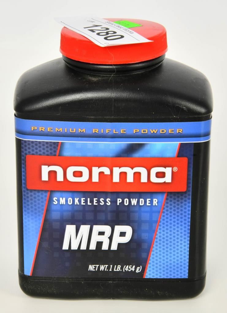 Lot 1280: 1 LB of Norma MRP Smokeless Rifle Powder