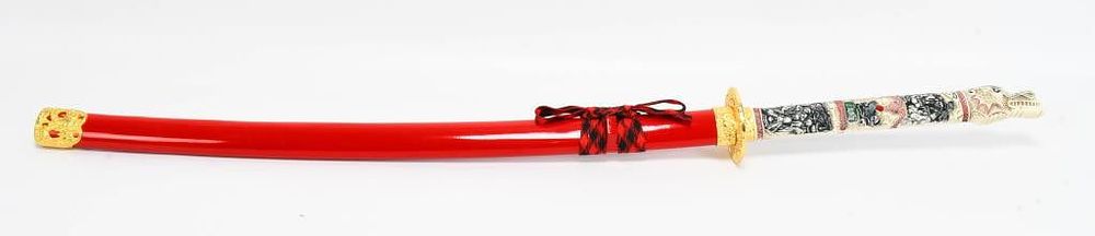 Lot 1295: 39" Unmarked Fantasy Samurai Sword W/ Sheath