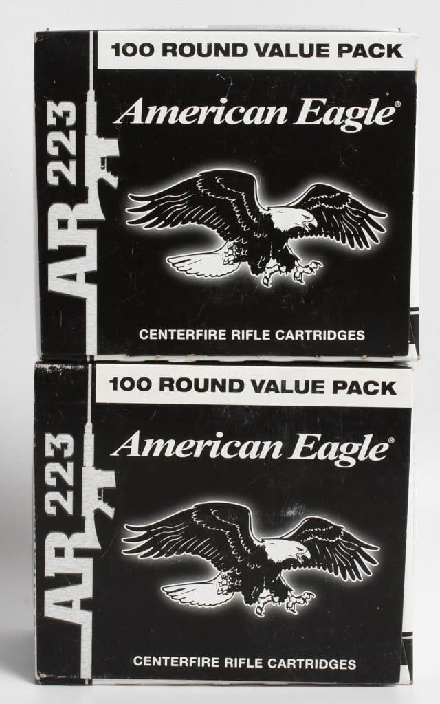Lot 1363: 200 Rounds American Eagle .223 Rem Ammunition