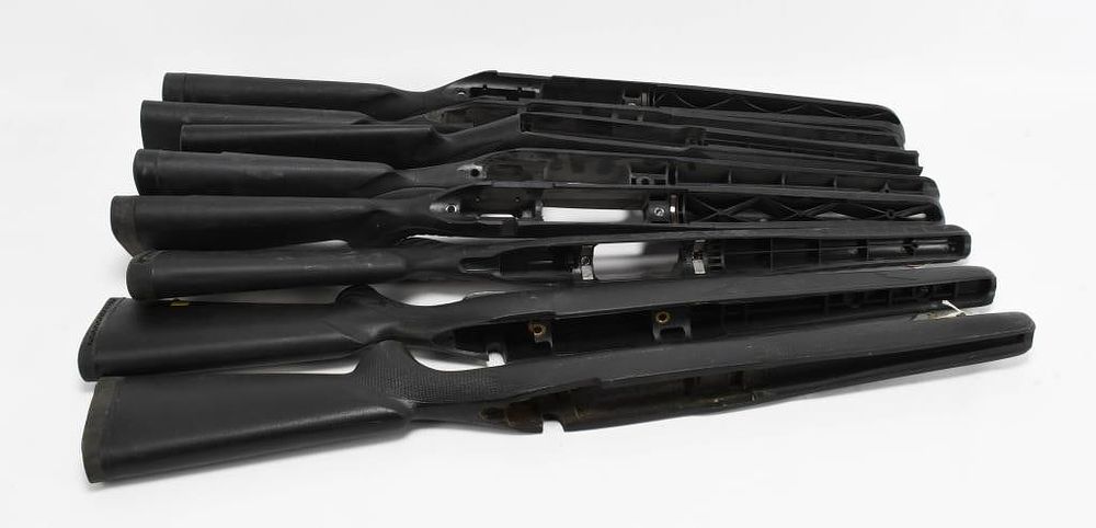 Lot 1376: (8) various Black Synthetic stocks various MFG