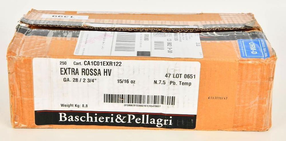 Lot 1399: Case of 250 Rounds of B&P 28 Gauge Shotshells