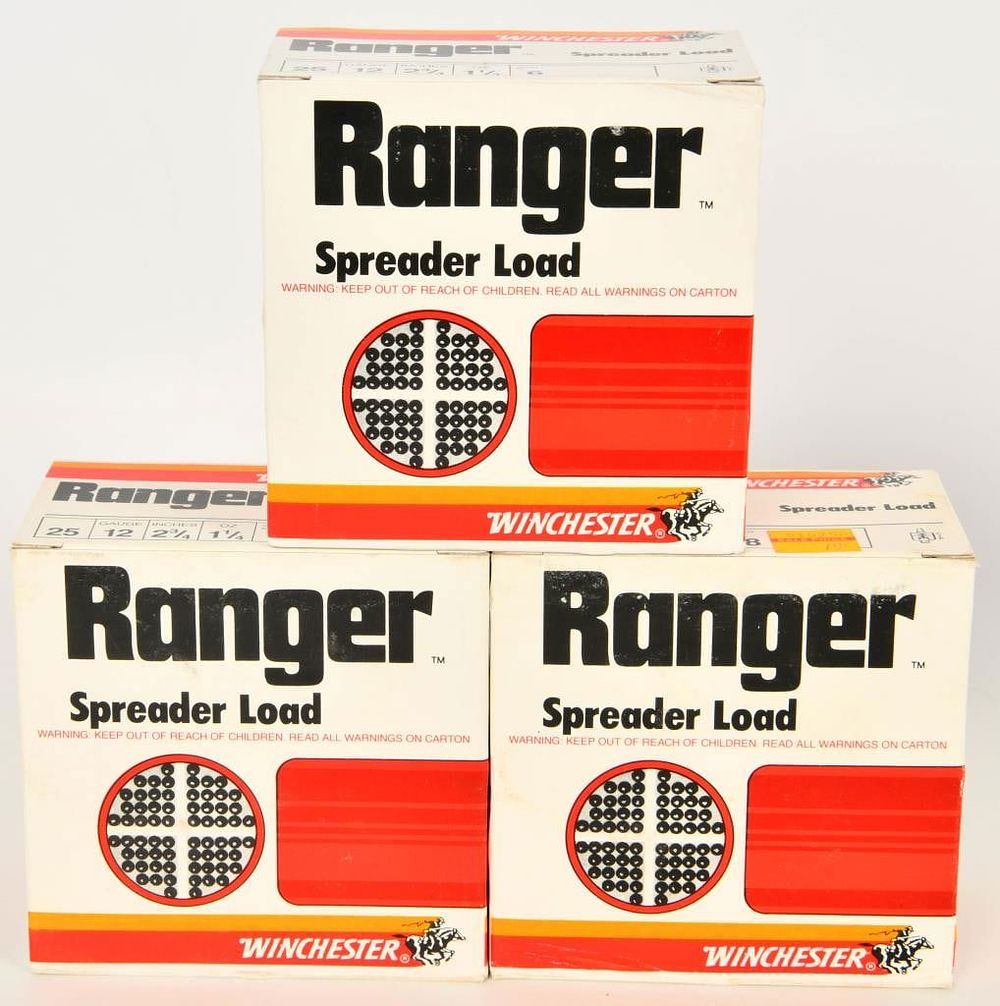 Lot 1408: 75 Rounds of Winchester Ranger Spreader 12 Ga