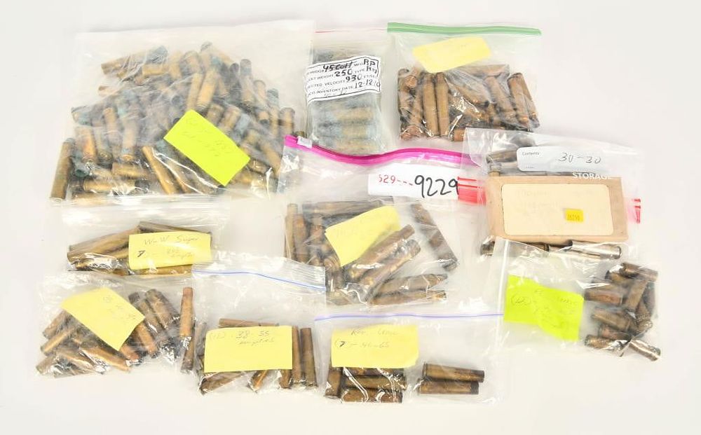 Lot 1469: Large Lot of Various Caliber Empty Brass Casings