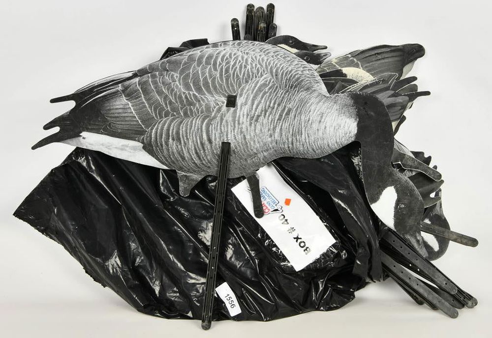 Lot 1556: (20) Fully Flocked Canada Goose Silhouettes