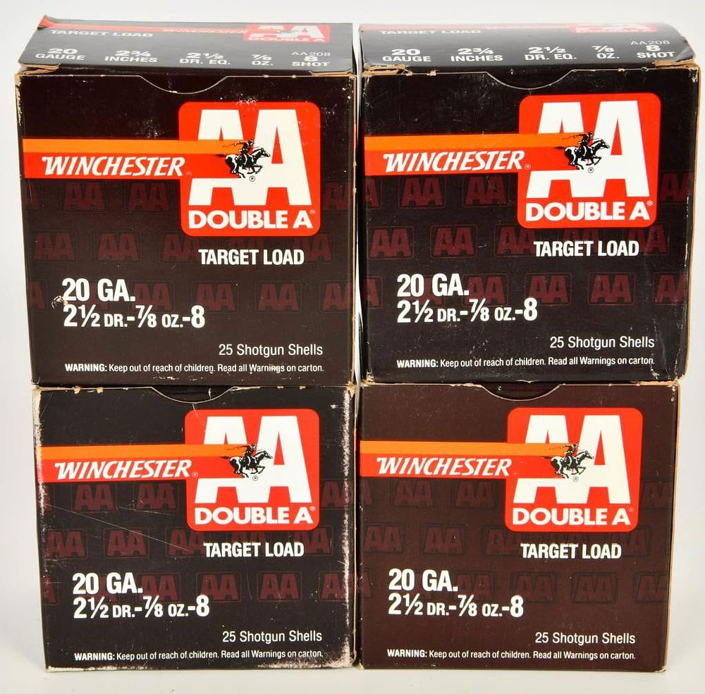 Lot 1613: 100 rds 20 Ga Winchester AA Target load