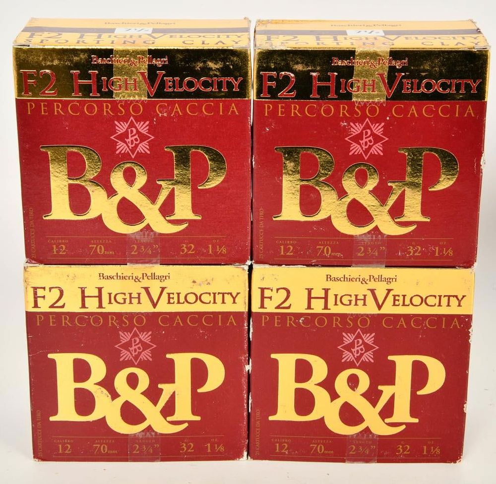 Lot 1616: 100 rds B&P F2 High Velocity Sporting Clay 12 Ga