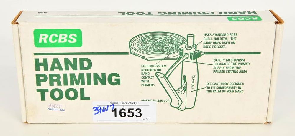 Lot 1653: RCBS Hand Priming Tool in box w/paper