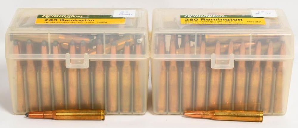 Lot 1655: 118 Rounds of Remington .280 Rem Ammunition