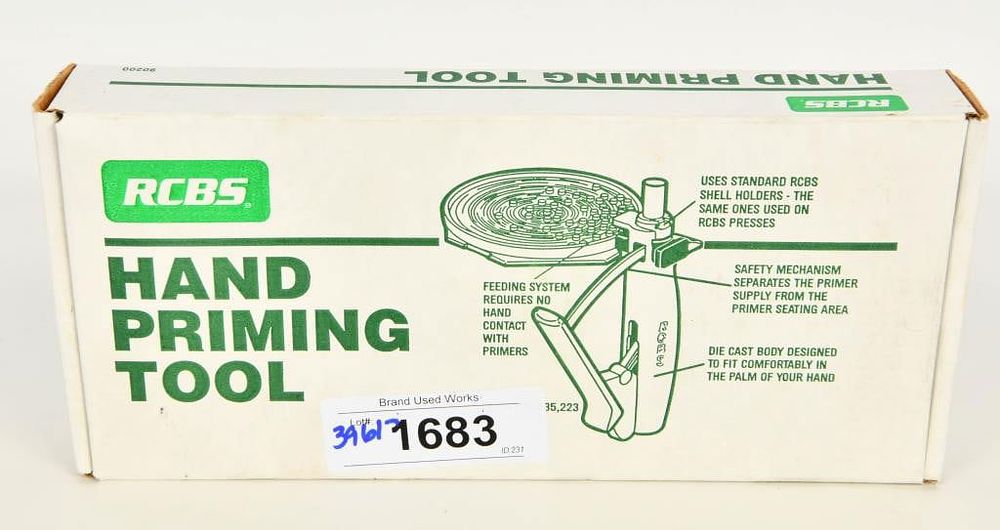 Lot 1683: RCBS Hand Priming Tool in box w/paper