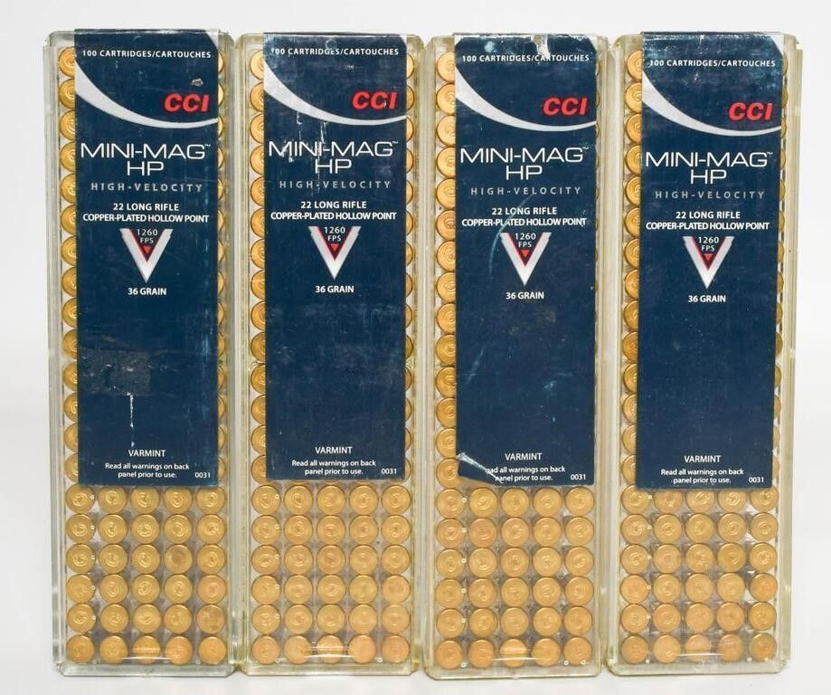 Lot 67: 400 Rounds of CCI .22 LR Hollow Point Ammunition