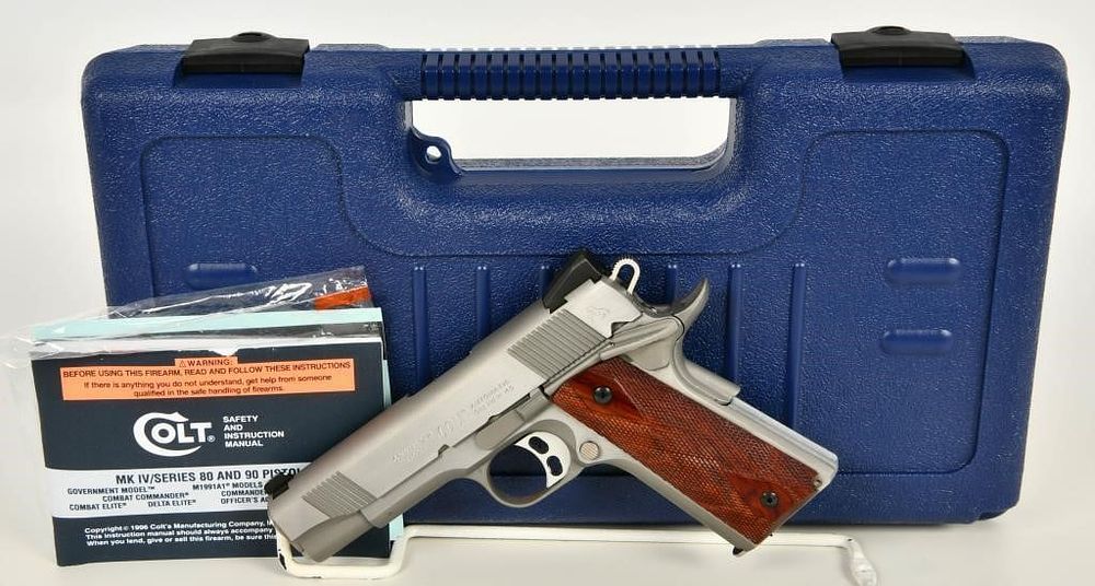 Lot 105: Colt Combat Commander XS Brushed Stainless .45 ACP