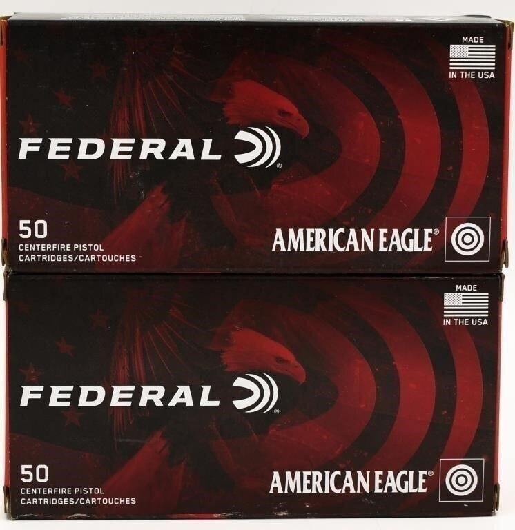 Lot 118: 100 Rounds Federal American Eagle .380 ACP: