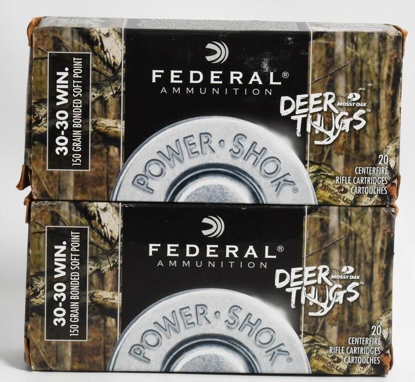 Lot 133: 40 Rds 30-30 win 150 gr Bonded SP Deer Thugs