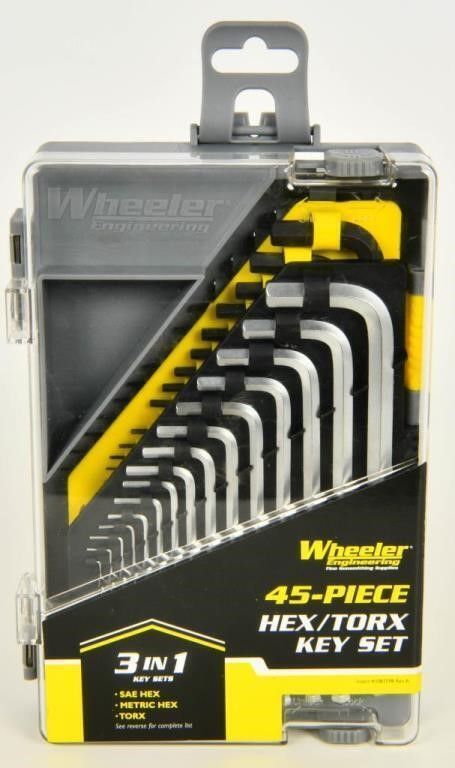 Lot 137: Wheeler 45 Piece SAE/Metric Hex And Torx Key Set