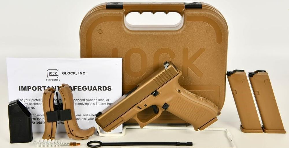 Lot 180: Glock G19X Semi Auto Pistol 9mm Coyote Finish