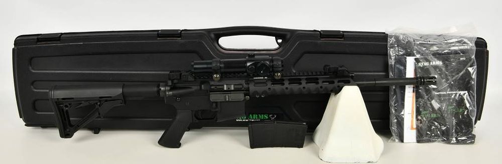 Lot 198: Stag Arms Model 8T-AR15 Semi Auto Rifle 5.56