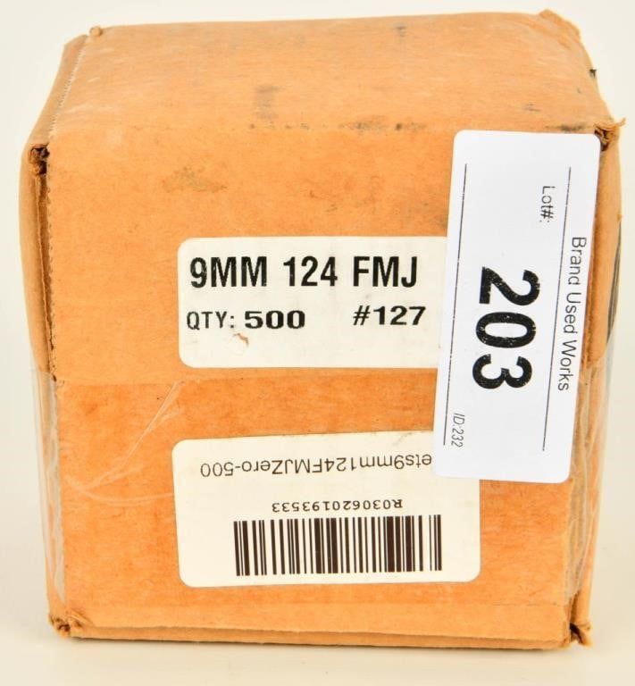 Lot 203: 500 Count of 9mm FMJ Reloading Bullet Tips