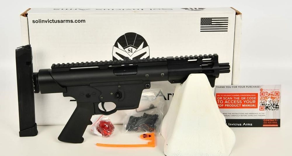 Lot 207: NEW Sol Invictus Arms TAC-9 Pistol 9mm Luger 8.5"