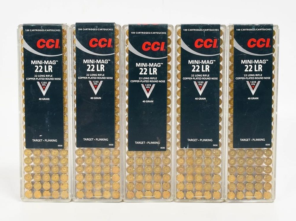 Lot 217: 500 Rounds Of CCI .22 LR Mini Mag...