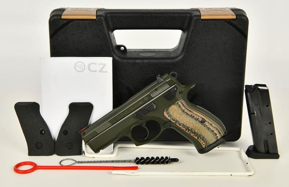 Lot 231: CZ 75 P-01 Semi Auto Pistol 9MM OD Green