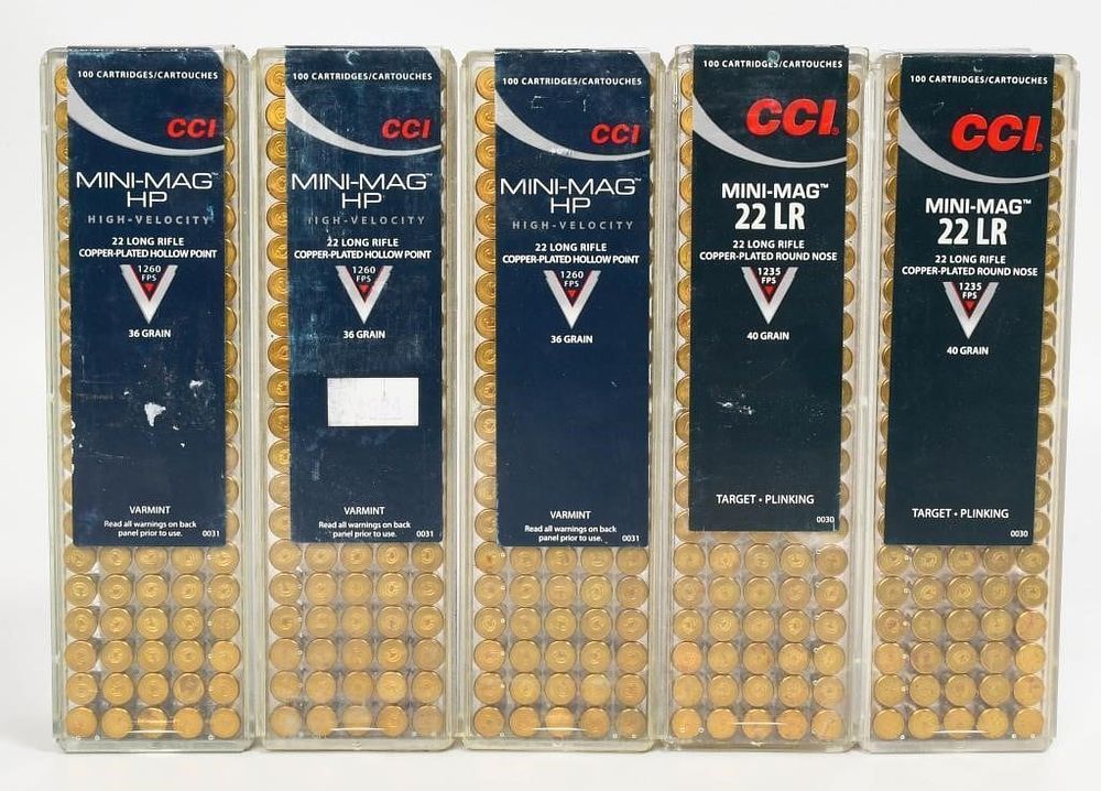 Lot 247: 500 Rounds Of CCI .22 LR Mini Mag...