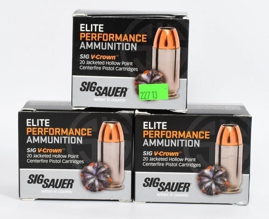 Lot 286: 60 Rounds Sig Sauer .45 Colt Defense Ammunition