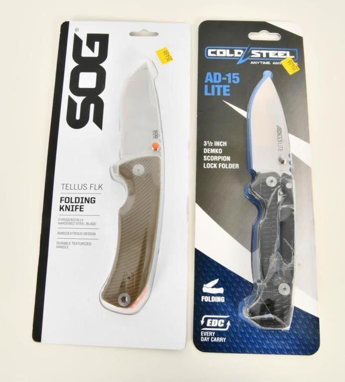 Lot 302: 2 New in the Package Tactical Folding Knives